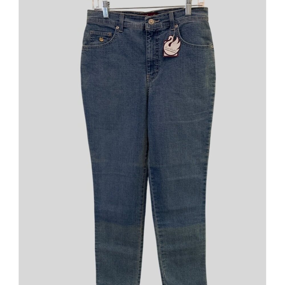 Gloria Vanderbilt Sz 10 Amanda Straight Leg Stretch Classic Fit Denim Jeans